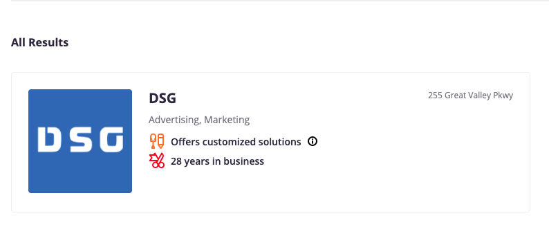 Businesses display Yelp Highlights in the Yelp search results page.